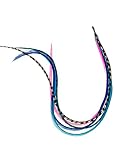 Feather Hair Extension 6"-11" Gorgeous Light Pink Grizzly ,Turqoise,blue, White & Origianl Grizzly F