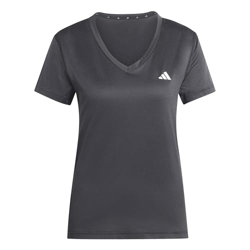 adidas Women's Workout Essentials V-Neck T-Shirt, Black, L