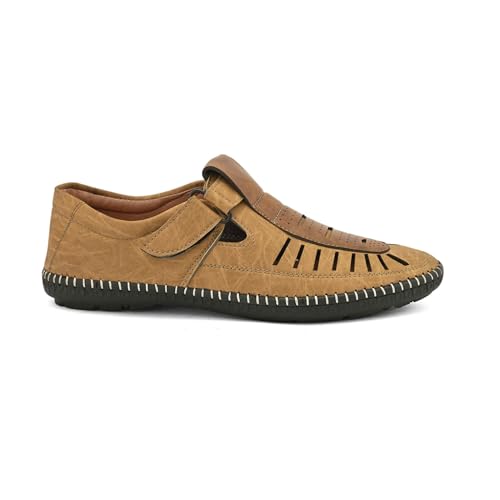 Image of Centrino Men's Fisherman Sandals | Sporty & Casual Summer Footwear | Adjustable Fit with soft cushion Padding | Closed-Toe Comfort & Durability (9284)