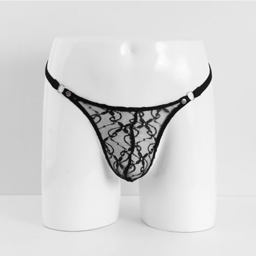 Evankin Sexy Men's Thong Underwear Low Waist Jock straps Men's T pants Transparent and Fun Mesh Thong Brief Seductive4