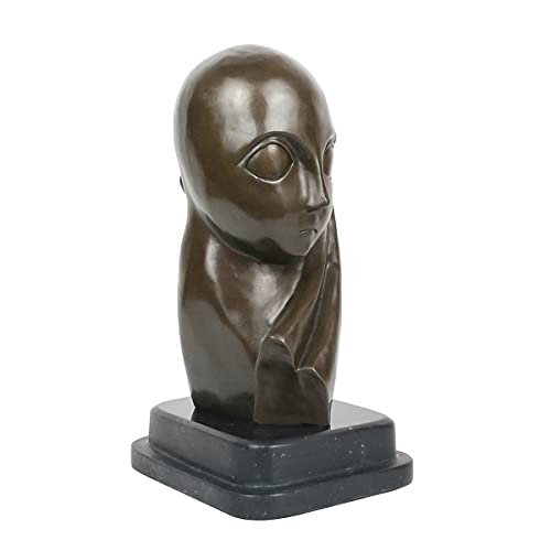 Bronze Famous Mlle·pogany Bust Statue By Constantin Brancusi Replica Abstract Sculpture Art #TOP2