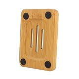 Angoily Seifenschale aus Holz mit Abfluss Seifenbehälter für Feste Seife langlebige...