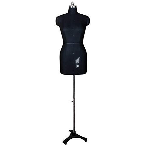 LXFA Maniqui Costura Modista Busto Forma de Vestido de Torso de maniquí Femenino con Soporte de trípode Negro, Perchero de maniquí de Mujer Independiente para Armario de Dormitorio