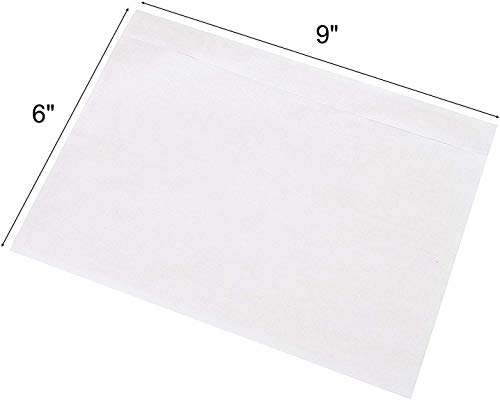 Paprma 7.5" X 5.5" Clear Adhesive Top Loading Packing List/Shipping Label Envelopes Pouches (200 Pack) #TOP3