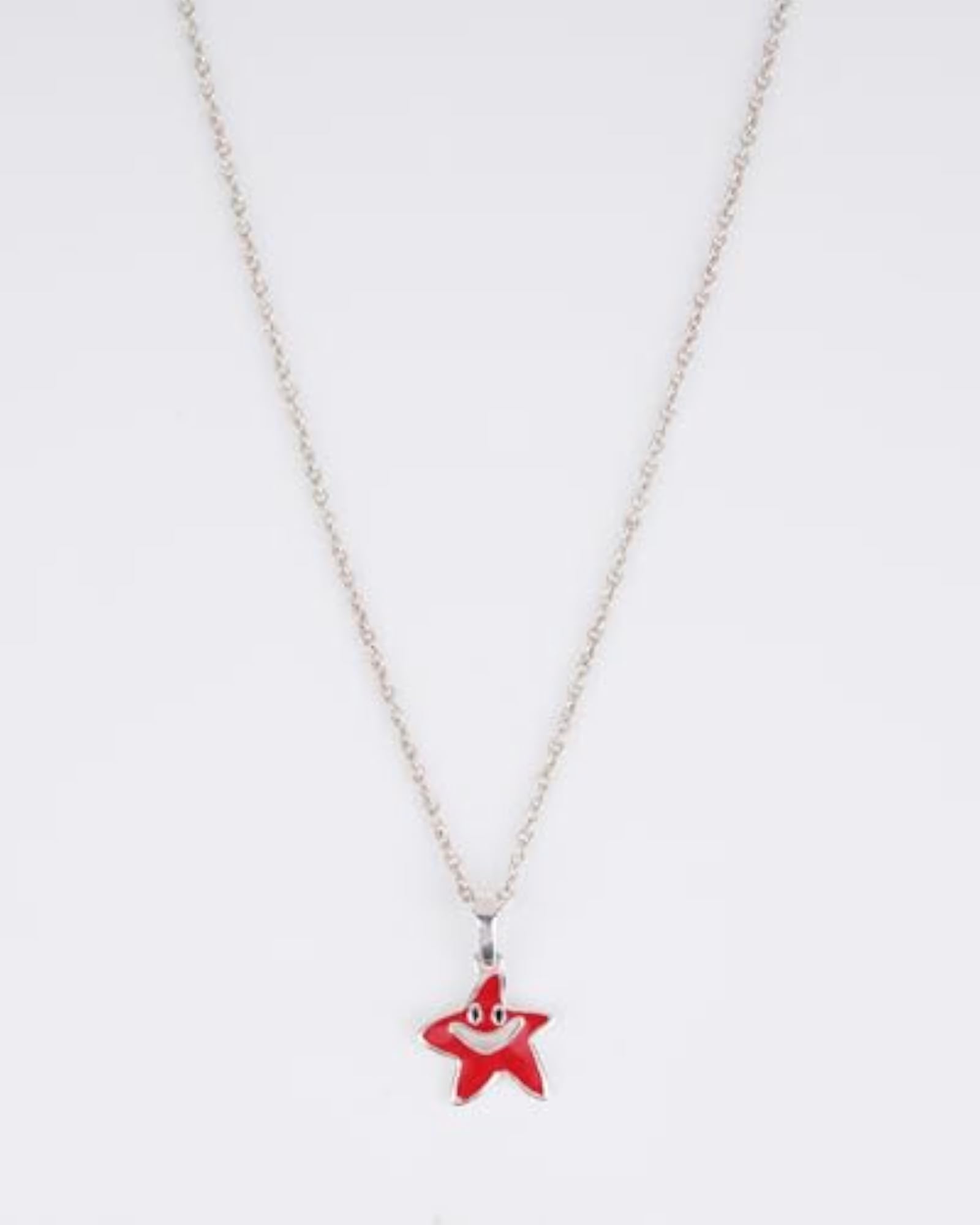 925 Sterling Silver Red Star Jewelry Set for Girls, Cute Design