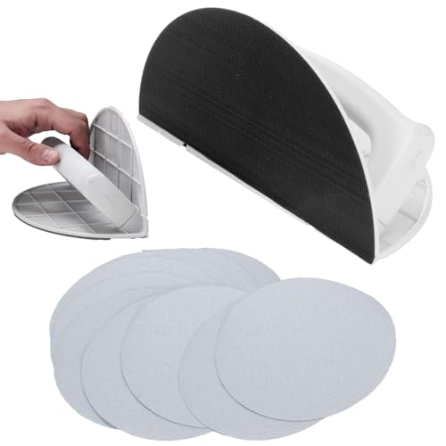 Cale a Poncer Angle, FORMVERSITY Ponceuse d'Angle Semi-Circulaire Multifonctionnelle, Ponceuse à Main Professionnelle Papier Abrasif Remplaçables, Outil...