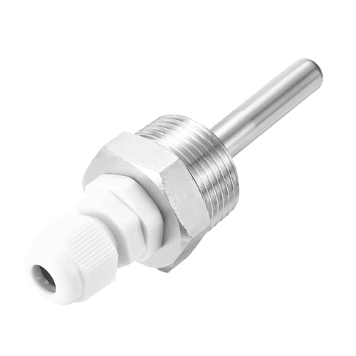 uxcell 8mm Dia G3/4 Thermowell Weldless Stainless Steel 304 with Cable Gland 50mm Length for Beer Fermenter, White