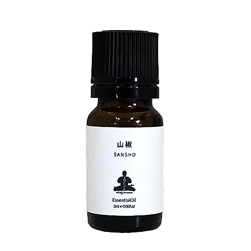 ninjaroma サンショウ精油 2ml 兵庫県産朝倉さんしょうの果皮・果実から抽出した日本製 100%国産山椒をninjaromaの蒸留所で抽出した 和精油 100％ pure エッセンシャルオイル ニンジャロマ 日本の香り Japanese pepper 忍者 の アロマ