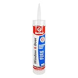 Red Devil 0876 Window & Door Silicon Acrylic Clear Caulk, Waterproof, 10.1 oz, Pack of 1, Made in USA