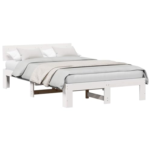 Genérico Estructura de Cama 120 x 190 cm Madera de Pino Macizo,Camas y Accesorios,Camas y somieres-872663