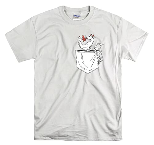 T-shirt Panthère Styrienne Dragon Pocket blanc M, haut ample et doux