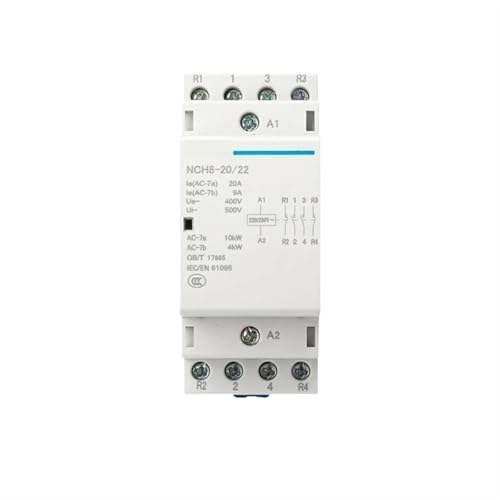 Contacteur ca domestique Rail Din 220V 500V 4P pour pompe et chauffage