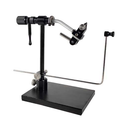 Shark Shooter 360 Degree Rotary Fly Tying Vise Aluminum Fly Tying Tool with Hardened Steel Jaws Adjustable Hook Size 28 to 5 0 Fly Fishing Vise