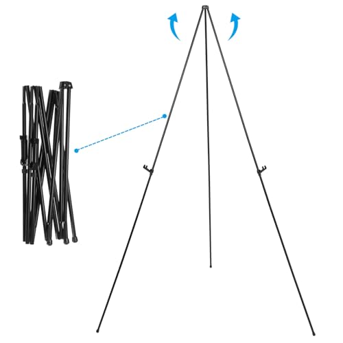 PATIKIL 63inch Easel Stand for Painting Art Easel Stand Folding Large Portable Easel Low to Ground Tripod Aluminum for Signs Poster Display Art Decor Picture Photo Wedding - Image 4