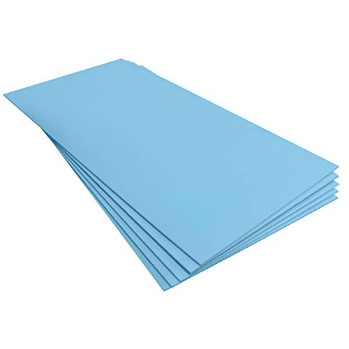 EkoBoard 6mm XPS Foam Boards Floor Underlay Thermal Insulation Underfloor Heating (1200 x 600mm)(5 Pack), Blue