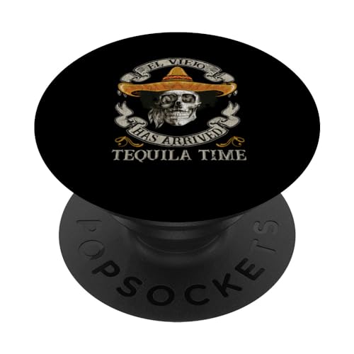 El Viejo è arrivato Tequila Time Vintage Mexican Skull PopSockets PopGrip Intercambiabile
