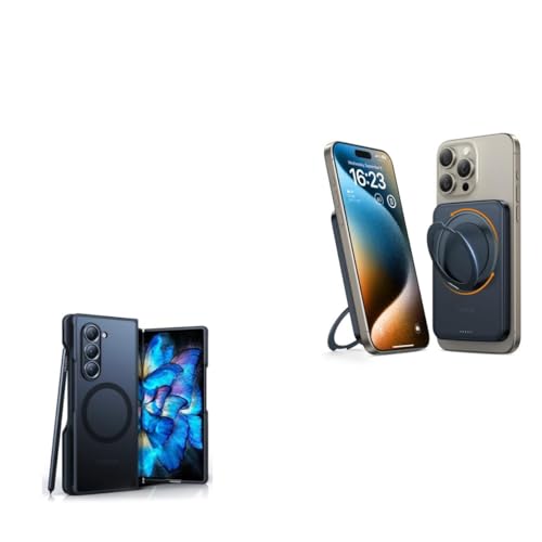 TORRAS Magnetic Case & Magnetic Power Bank with Stand, 5,000mAh - Buy Together to Save 15%