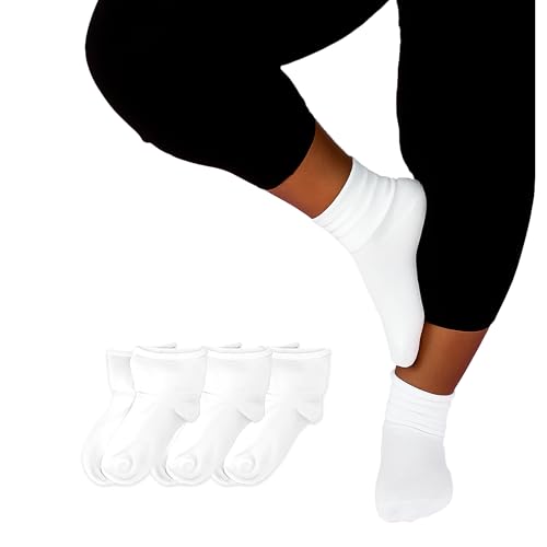 3 Pair Pack of Socks for Women - Multicolor Extra Wide Quarter Crew Womens Socks for Swollen Feet