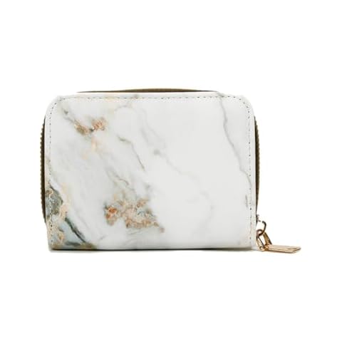 Small Multi-Card Coin Purse with Accordion Storage - Compact ID & Card Holder for Crossbody Bags Sling Bag-White Cover