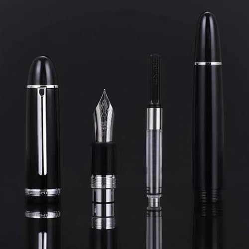 Stylo-plume classique pour écriture fine de bureau pointe EF dorée - 2