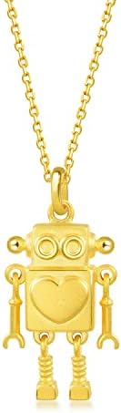 CHOW SANG SANG 999 24K Gold Love Decode Love Robot Pendant for Wo...