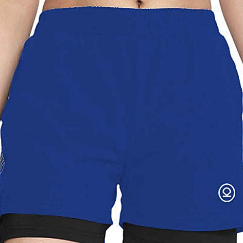 Image of CHKOKKO Gym Shorts for Women Workout Sports Running Quick Dry Fit Double Layer Inner Compression with Pockets Breathable Lightweight Wear