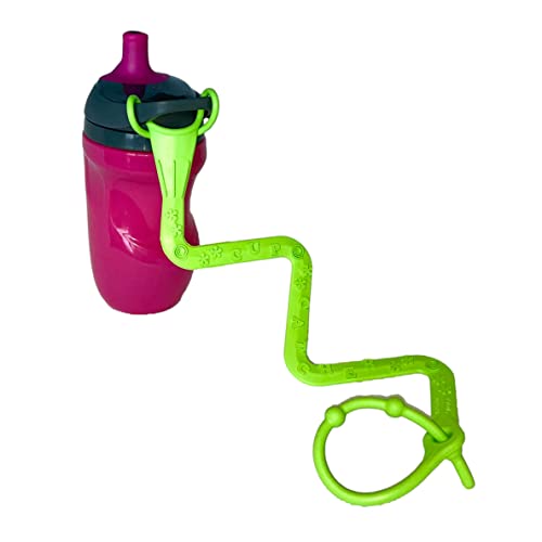 Brilli Baby Cup Catcher Sippy Cup & Toy Safety Tether - Lime Green - Catches the Cup, Keeps it Close & Clean