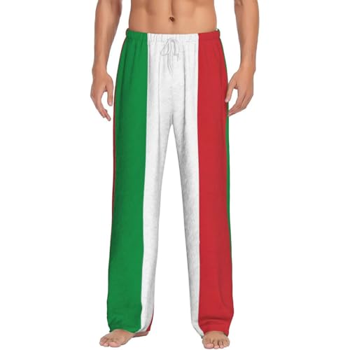 Pantalon de pyjama homme flanelle chaude Italie bas de nuit doux à taille élastique