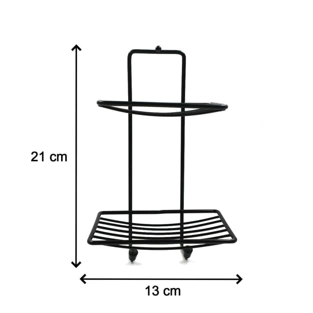 Image of BENAVJI Drill Free Corner Shelf for Bathroom Wall Bathroom Organizer Without Drill Kitchen Rack Pack of 2