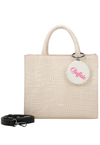 Sac de courses Buffalo Big Boxy croco blanc taupe pour ne plus manquer d'espace