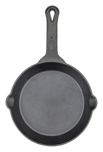 Poêle en fonte noir Winco à excellente rétention de chaleur - 7