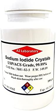 Sodium Iodide, Ultra Pure, Powder/Crystals, ACS/USP Grade, 100 Grams