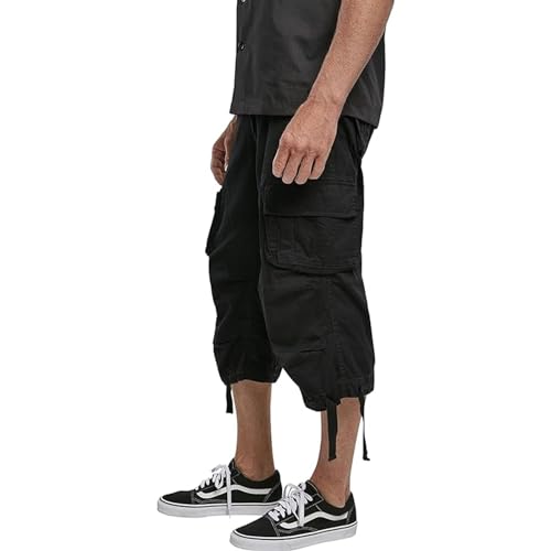 Individual Wear Men's 6-Pocket Capri Pants, Black - M3