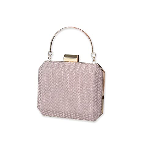 Damen Abendtasche Funkelnd Handtasche Glänzend Umhängetasche Glitzer Henkeltasche Hochzeit Brautbörse Elegant Schultertasche Cocktail Party Abschlussball Tasche für Frauen Roségold