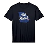 Fort Stewart Georgia GA Map Performance T-Shirt