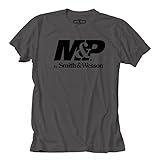Smith & Wesson M&P Men's Authentic Logo Short Sleeve Tee in Granite Grey