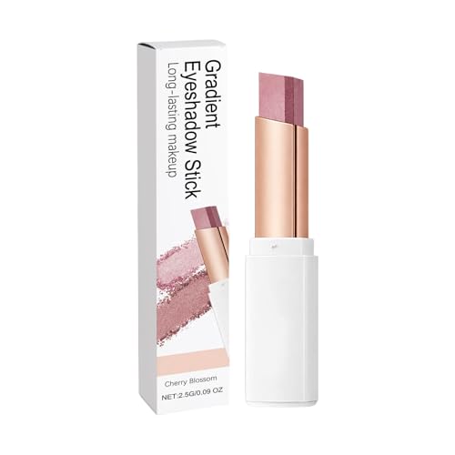 Double Color Eyeshadow Stick, lápiz de sombra de ojos de doble color, 2 en 1, sombra de ojos brillante, resistente al agua, lápiz de sombra de ojos metálico Duo-Chrome con purpurina para mujer (AA)
