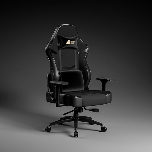 Green Soul Monster Ultimate Series S | Multi-Functional Ergonomic Gaming & Office Chair| Premium Spandex & PU Leather Fabric | Adjustable Neck & Lumbar Pillow | 4D Adjustable Armrests (Full Black) Green Soul Monster Ultimate Series S | Multi-Functional Ergonomic Gaming & Office Chair| Premium Spandex & PU Leather Fabric | Adjustable Neck & Lumbar Pillow | 4D Adjustable Armrests (Full Black)