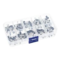 BJT Transistor, Transistoren Assortment Kit, Leistungstransistor Sortiment Kit, Transistor Set, 200 Stück, mit Aufbewahrungsbox, BC337 BC327 2N2222 2N2907 2N3904 2N3906 S8050 S8550 A1015 C1815
