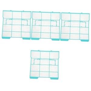 HOMSFOU 4 Stuks Airco filter Vervangende filter Bacteriële filter Geurfilter airconditioner luchtfilter venster ac filter kunststof luchtfilter airco luchtfilter ac-filter plastic Sky-blue