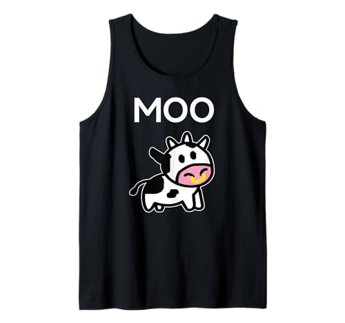 Funny Farmer Cow - MOO Cow for Adults Men Women Boys Girls Tank Top