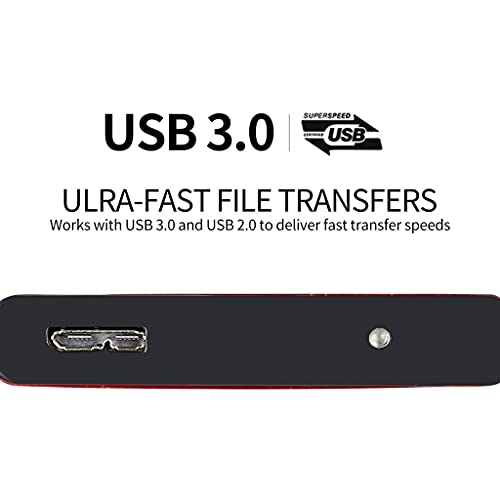 Image of New Portable HDD External Hard Drive Disk USB 3.0 for PC Laptop Red 500GB | Computers /Tablets & Networking | Drives, Storage & Blank Media | Hard Drives (HDD, SSD & NAS)