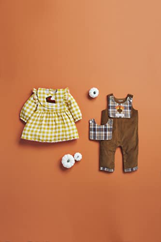 Mud Pie Baby Girls Mud Pie Check With Bib Set Dress, Mustard, 3-6 Months Us #TOP1