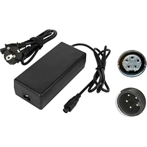 PowerSmart® SSLC084V42M Oplader, 2 A, 42 V, voeding voor 36 V accu, met SVD 5-pins stekker voor e-bike, pedelec, elektrische fiets vissers, Devron, Lifebike, Batavus