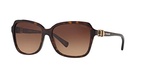 Coach Woman Sunglasses, Tortoise Lenses Acetate Frame, 58mm
