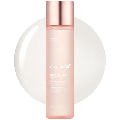 Medicube Triple Collagen Toner - Hydrolyzed, Atelo, Soluble Collagen For Deep Hydration & Plump Skin - Fast-Absorbing Formula For All-Day Suppleness, Korean Skincare 4.73 Fl.oz.