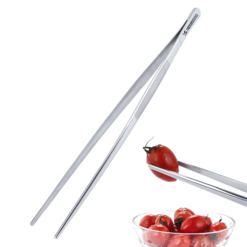 MSY BIGSUNNY 12 Inch Kitchen Tweezers Fine Tweezer Tongs, St...