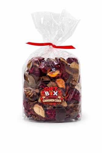 Cinnamon Cider Decorative Potpourri (4 oz) | Warm Cinnamon Cider Scented Home Fragrance for Baskets Bowls Displays & Seasonal Dcor | Gift Box Garden Potpourri
