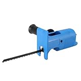 HOMSFOU Elektrische Bohrmaschine mit Umgerüsteter Elektrischer Hubstichsäge Blau für Holz PVC Metallzuschnitt Langlebige Legierungsklingen Ergonomisch Vielseitig für Heim Gartenarbeiten