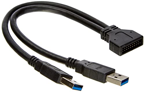 DeLOCK 0.25m USB3.0/2xUSB3.0 cavo USB 0,25 m 2 x USB A Nero